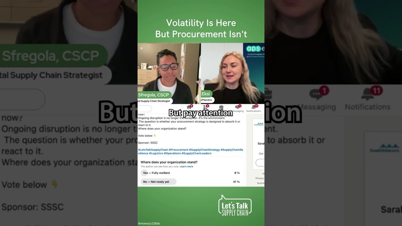 Volatility Is Here But Procurement Isn't #shorts