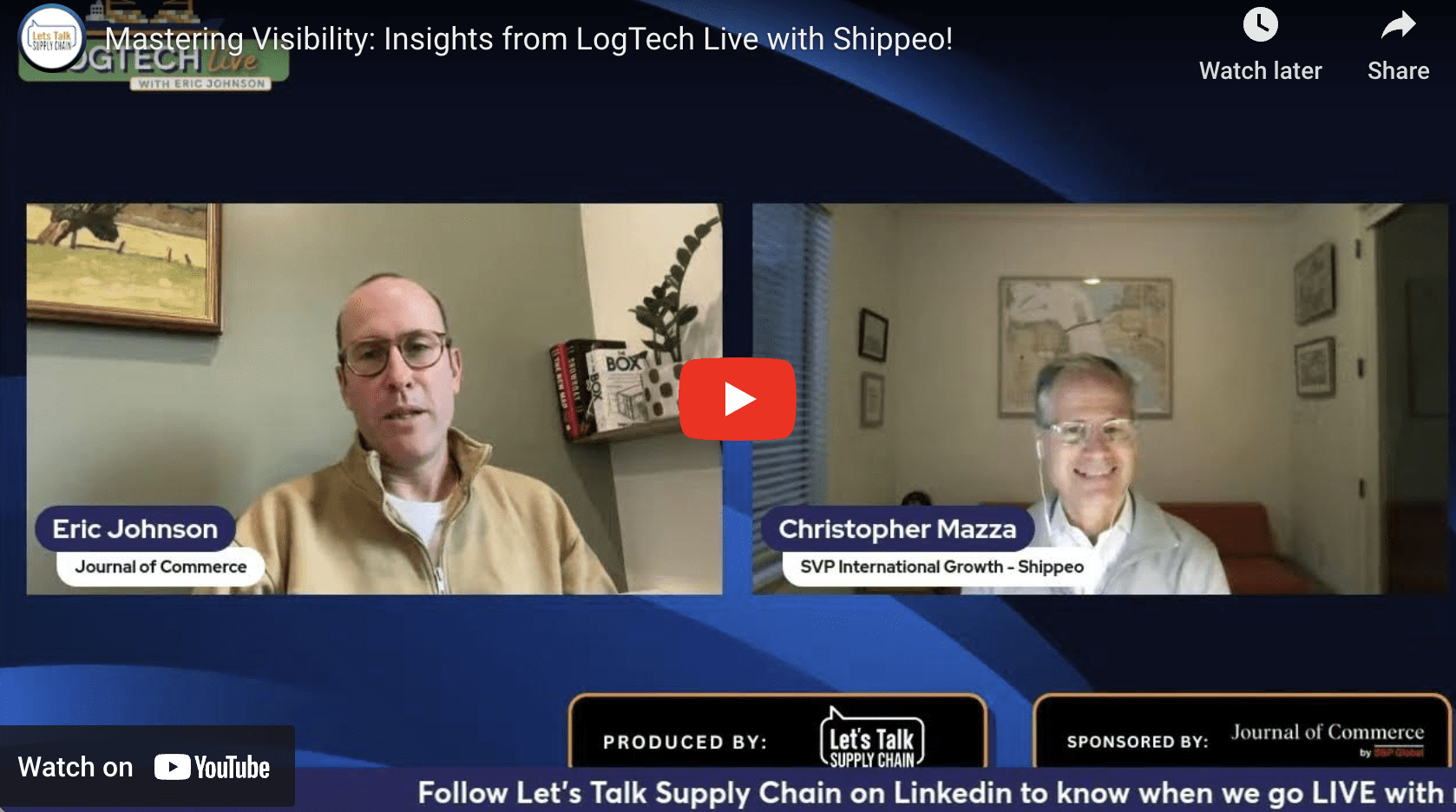 Eric Johnson & Chris Mazza of Shippeo talk about visibility, how big challenges in 2024 impacted the market, & overcoming data quality challenges.